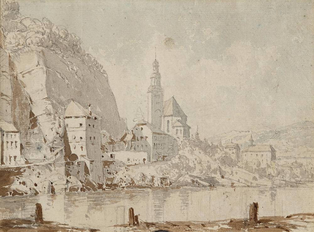 Thomas Ender, Mülln von der anderen Seite der Salzach, Um 1820, Inv.-Nr. 1264-2012