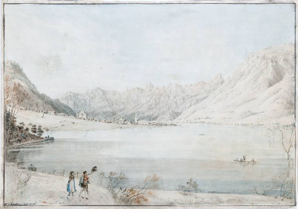 Carl Ludwig Friedrich Viehbeck, Zell am See mit dem Zellersee gegen das Steinerne Meer, 1806, Inv.-Nr. 1528-2012
