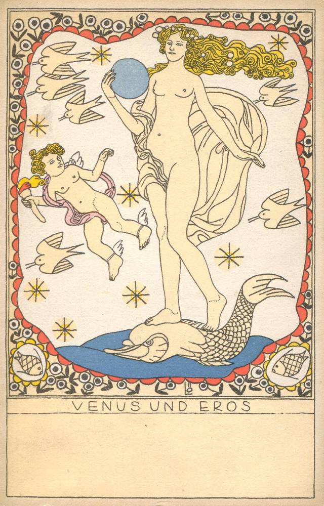 Bertold (Berthold) Löffler, Venus und Eros, Papier, lithographischer Druck, 1913 - 1914, Inv.-Nr. Foto 42455