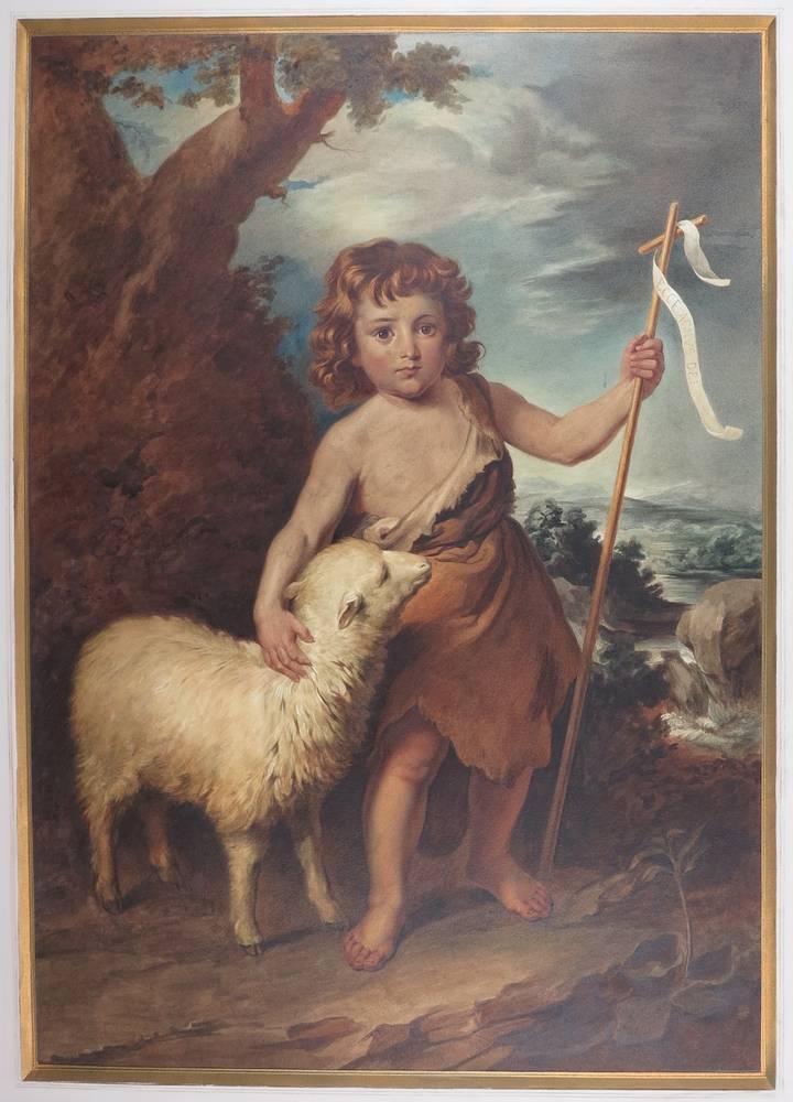 Bartolomeo Esteban Murillo (1617 – 1682), Carl Demel (1858 – 1915), Johannes der Täufer, 1882, Aquarell auf Papier, Inv.-Nr. 1007-2020